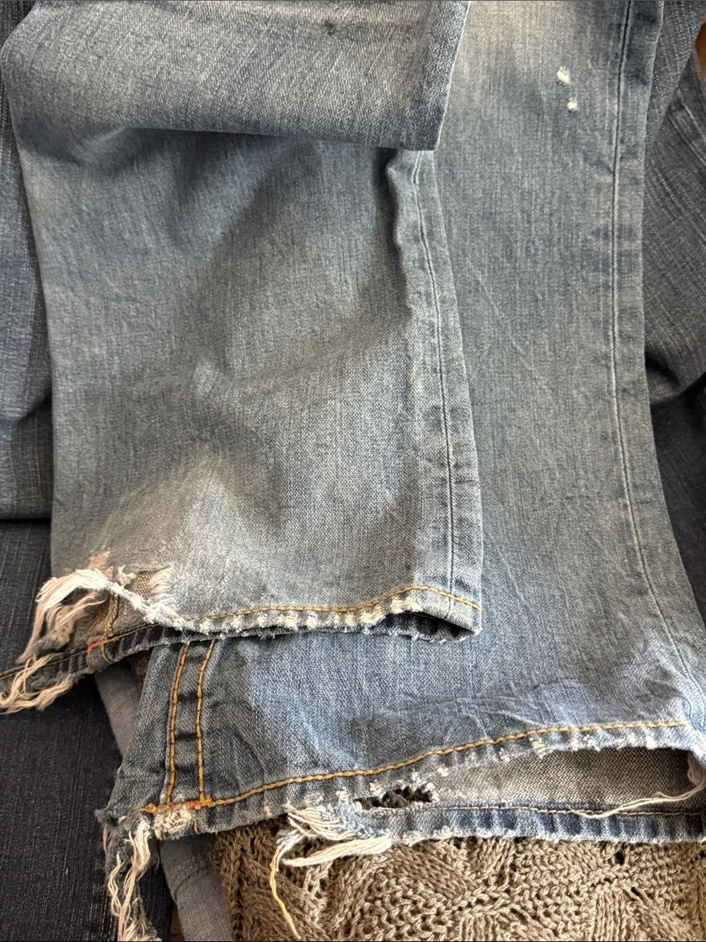 True Religion Light Blue Embroidered Back Pocket Jeans